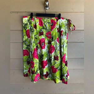 Pink Floral Talbots Modest Knee Length  / Midi Length Skirt - Women's Size 16